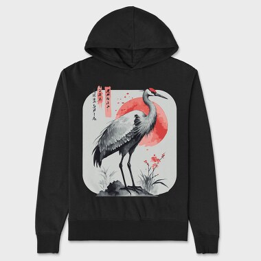 Watercolor Japan Style, Unisex Men's Hoodie