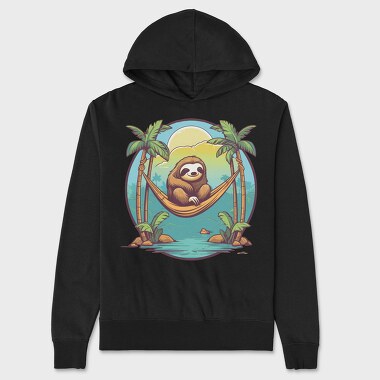 Sloth in a Hammock, Unisex Men's Hoodie