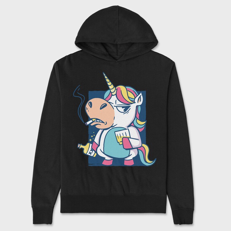 Bad Habits Unicorn, Unisex Men's Hoodie