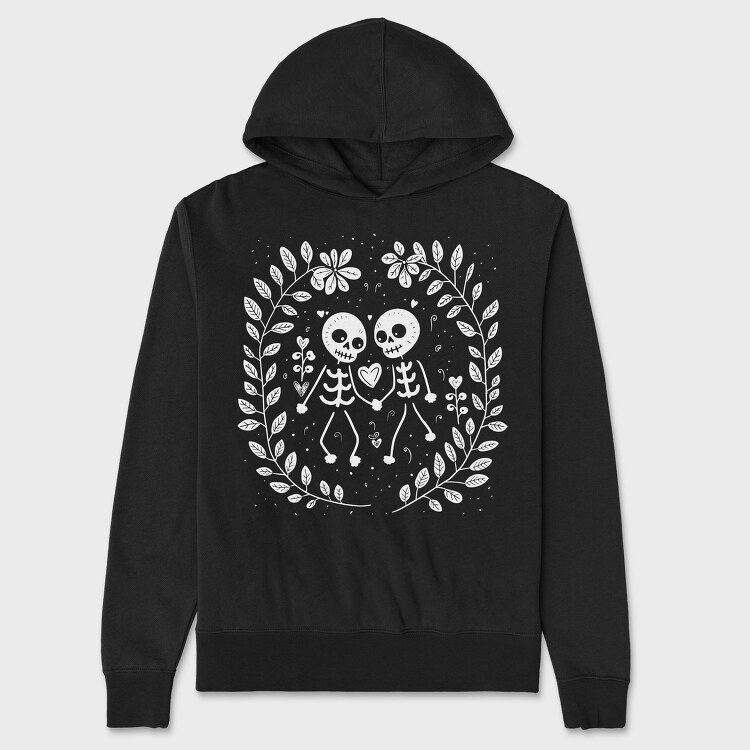 Cute Skeletons in Love, Унисекс Мъжко Суичър