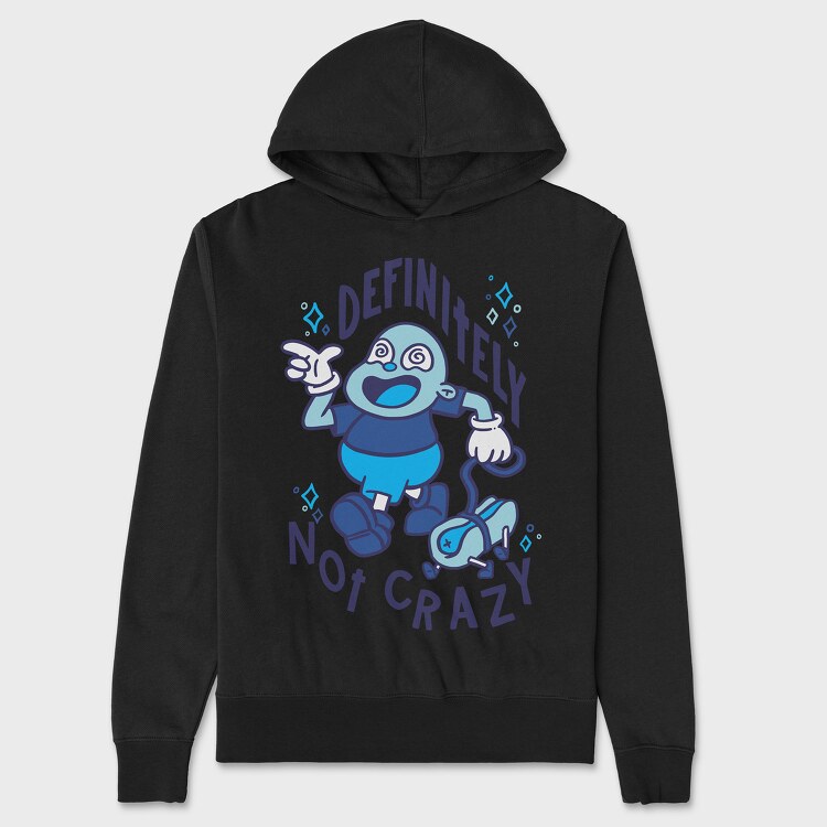 Definitely Not Crazy Hot Dog, Unisex Men's Hoodie