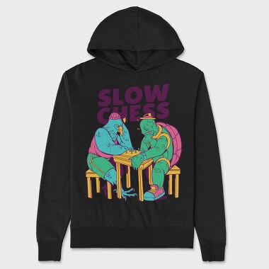 Slow Chess Turtle, Unisex Men's Hoodie