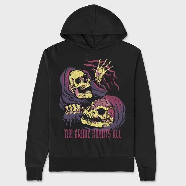 Grave Awaits, Unisex Men's Hoodie