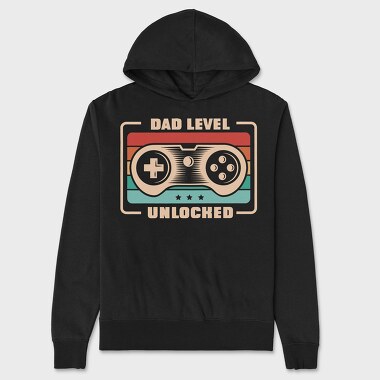 Dad Level Unlocked, Unisex Men's Hoodie