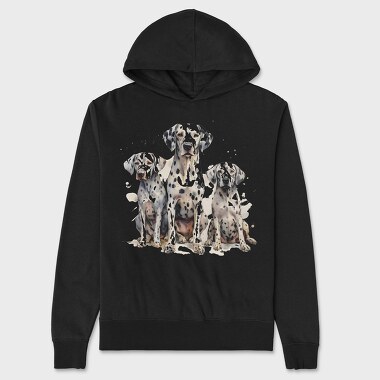Dalmatian Family, Unisex Men's Hoodie
