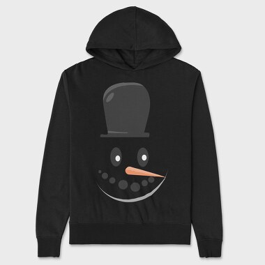 Snow Man Face 6, Unisex Men's Hoodie