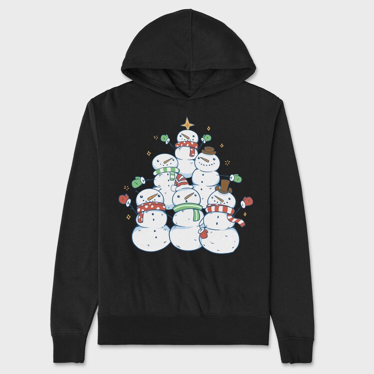 Snowman Tree, Unisex Men's Hoodie