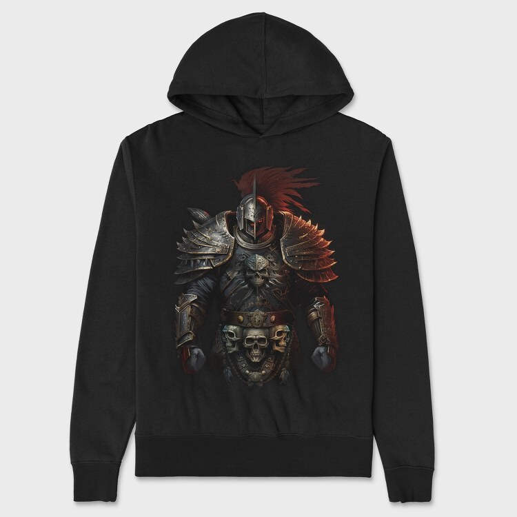 Grim Warrior Skull, Unisex Men's Hoodie