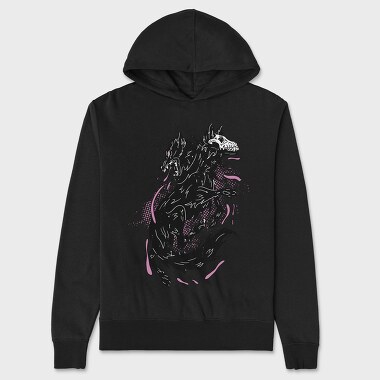 Dark Wolf Skull, Unisex Men's Hoodie