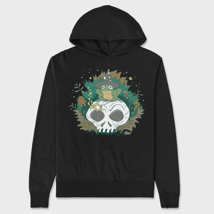 Wizard Frog Skull, Unisex Men's Hoodie