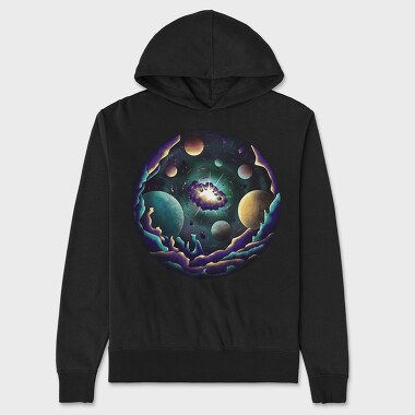 Space Explosion, Unisex Men's Hoodie