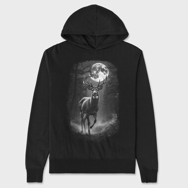 Deer Monochrome, Unisex Men's Hoodie