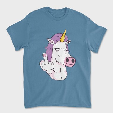 Middle Finger Unicorn, Unisex Men's T-Shirt