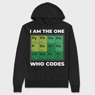 Developer Periodic Table, Unisex Men's Hoodie
