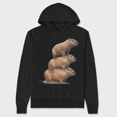 Capybara Tower, Unisex Men's Hoodie
