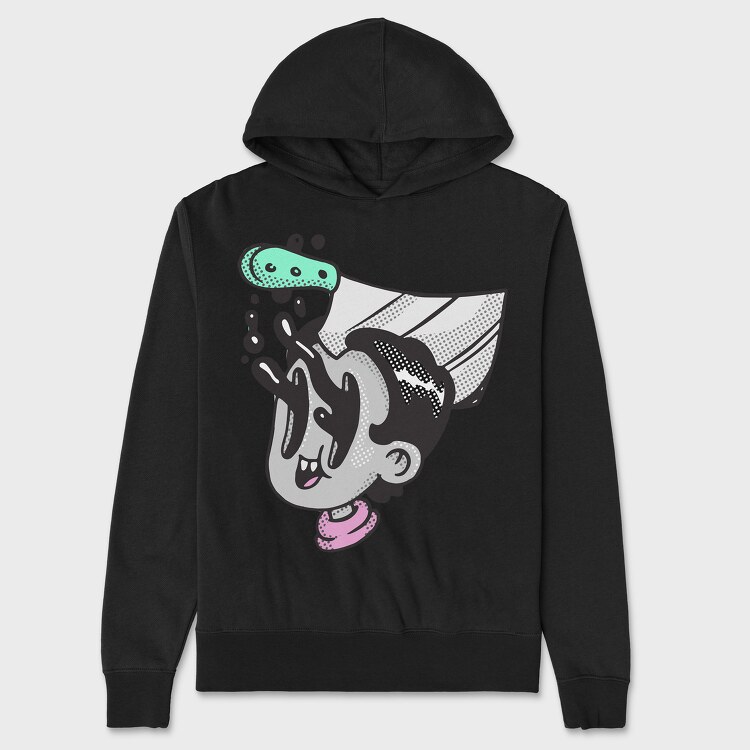 Halloween Retro Cartoon Character 4, Unisex Men's Hoodie