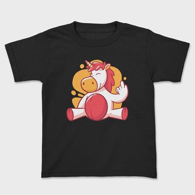 Unicorn Middle Finger, Kids' T-Shirt