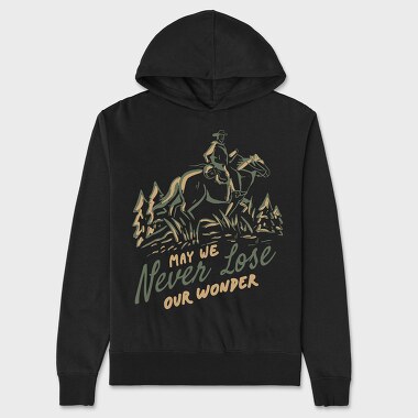 May We Never Lose Our Wonder Horseman, Unisex Men's Hoodie