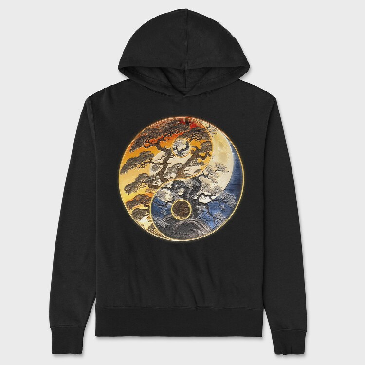 Yingyang Tree of Life, Unisex Men's Hoodie