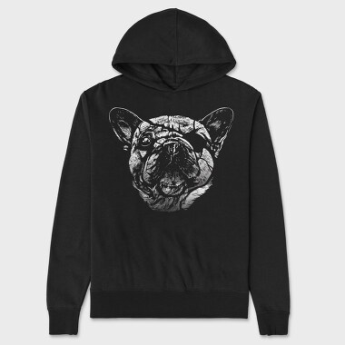 Dog Blindfold Portrait, Unisex Men's Hoodie