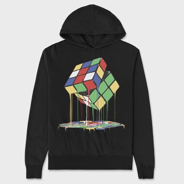 Melting Rubik, Unisex Men's Hoodie