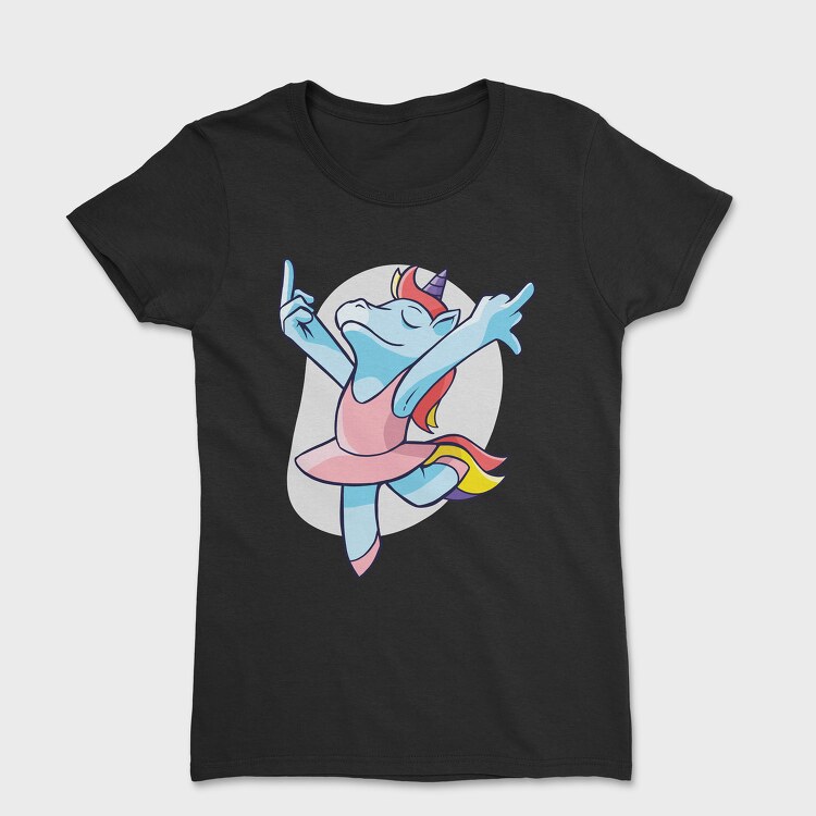 Unicorn Ballet Middle Finger, Women's T-Shirt