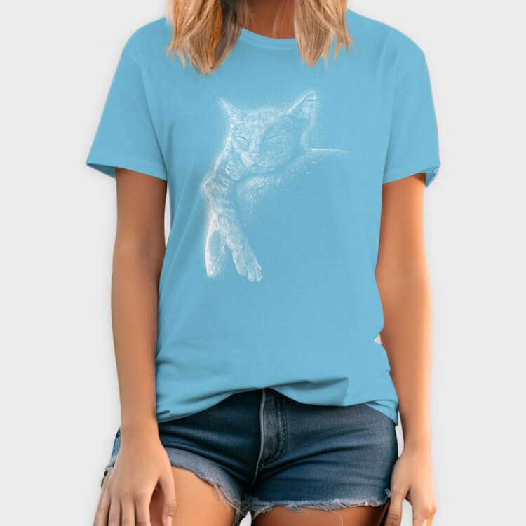 Meow Cat Rocker, Унисекс Мъжка Тениска