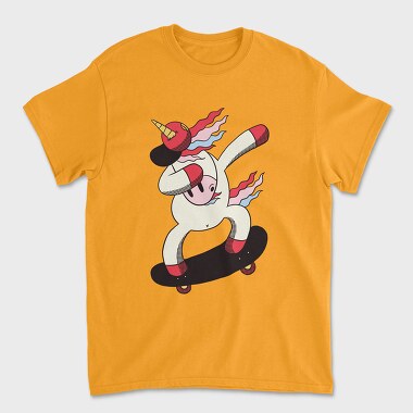 Dabbing Skater Unicorn, Unisex Men's T-Shirt