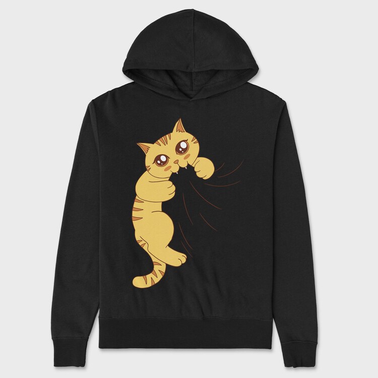Cat Bitting, Unisex Men's Hoodie