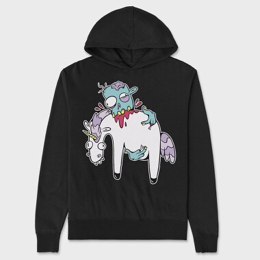Zombie Eating Unicorn, Унисекс Мъжко Суичър