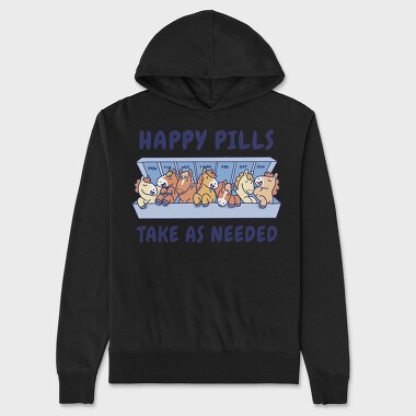 Happy Pills Horses, Unisex Men's Hoodie