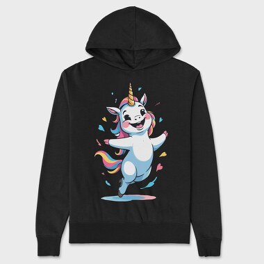 Happy Unicorn, Unisex Men's Hoodie