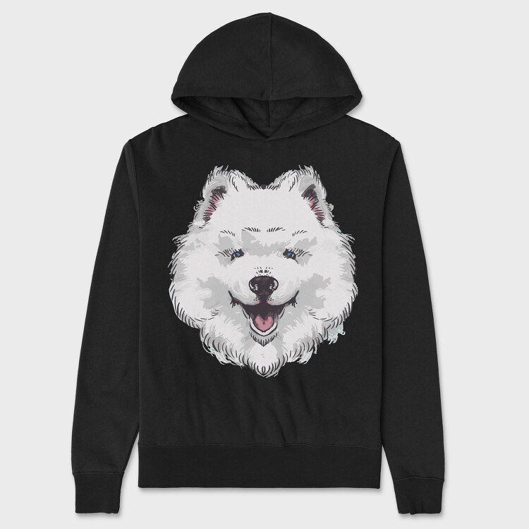 Dog Samoyed, Unisex Men's Hoodie