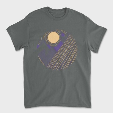 Landscape Sunset Mountain, Unisex Men's T-Shirt