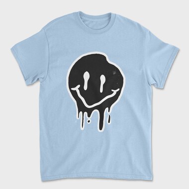 Black Smiley, Unisex Men's T-Shirt