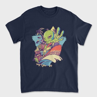 Martian Goes Hawaii, Unisex Men's T-Shirt