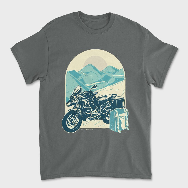 Motorcycle Adventure, Unisex Men's T-Shirt