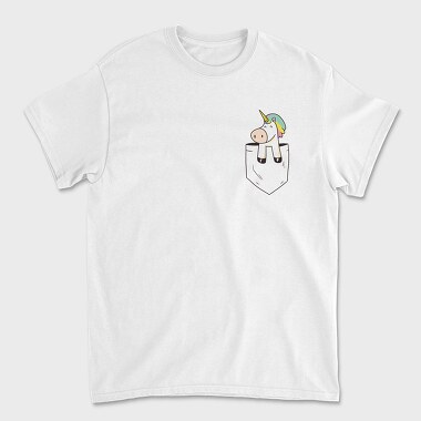 Unicorn Pocket, Unisex Men's T-Shirt