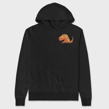 Dino Pocket, Unisex Men's Hoodie