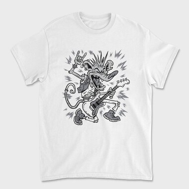 Rat Guitar Rock, Unisex Men's T-Shirt