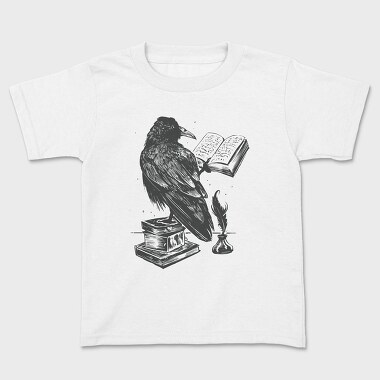 Raven Reading, Kids' T-Shirt