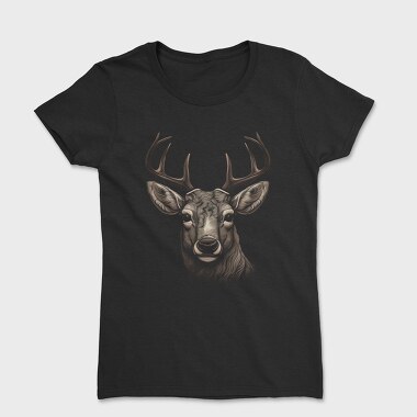 Realistic Deer, Women's T-Shirt
