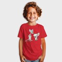 Red Skeleton Drummer, Kids' T-Shirt