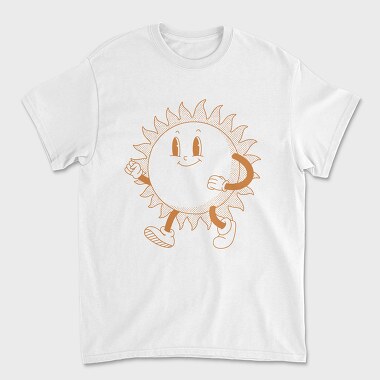 Retro Cartoon Sun, Unisex Men's T-Shirt