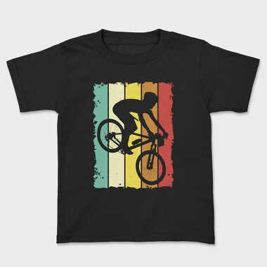 Retro Mountain Biker, Kids' T-Shirt