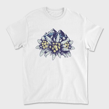 Edelweiss Flower Mountains, Unisex Men's T-Shirt