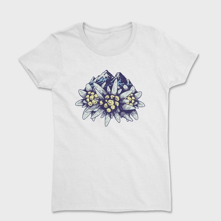 Edelweiss Flower Mountains, Women's T-Shirt