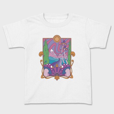 Retro Trippy Landscape, Kids' T-Shirt