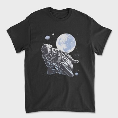 Motorbike Astronaut, Unisex Men's T-Shirt
