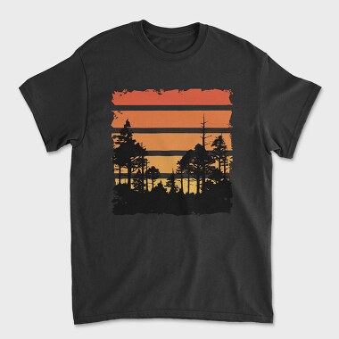 Retrosunset Woods, Unisex Men's T-Shirt